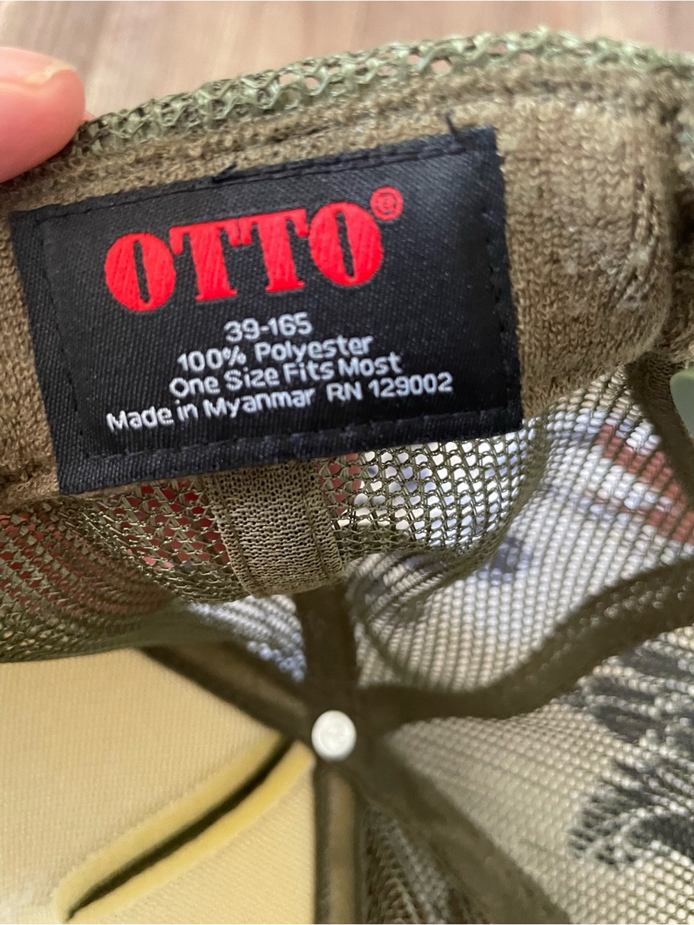 OTTO Olive Green Trucker Hat with Pink and Red Joshua Tree Patch - Picture 4 of 7